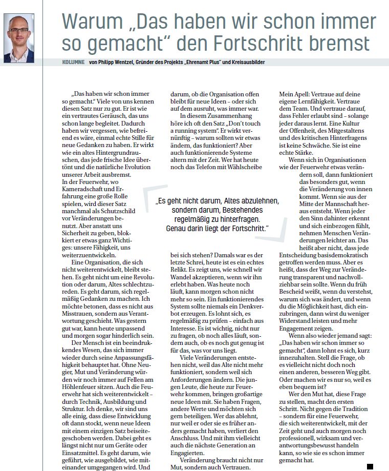 „Das haben wir schon immer so gemacht“ – und warum uns dieser Satz oft im Weg steht